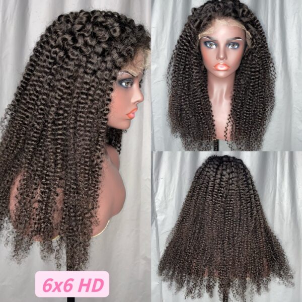 Kinky Curly 4x4 5x5 6x6 7x7 HD Closure Wig - Image 4